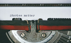 Paper in a typewriter
