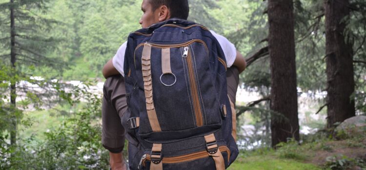 How to: Backpacking Man with backpack in the woods